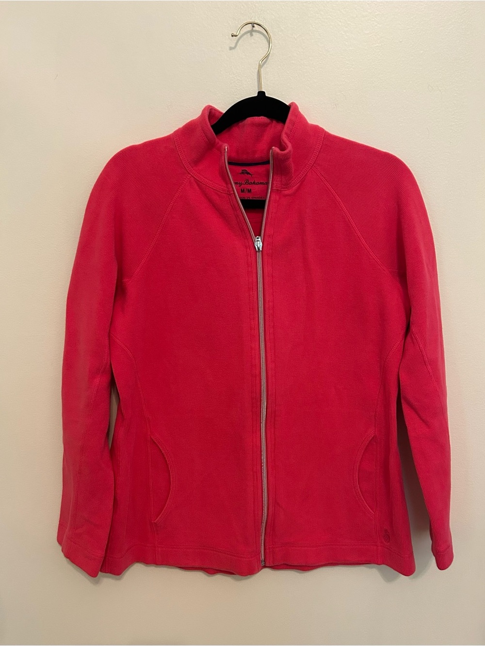 Tommy Bahama Women's Pink Aruba Full-Zip Sweatshirt Size Medium